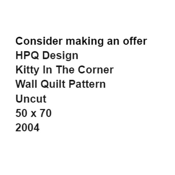 HPQ Design Pattern Kitty In The Corner Wall Quilt 50"x70" Fall Cozy Comfort - Picture 3 of 6